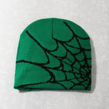 Spider Embroidered Knit Beanie – Y2K Winter Hat