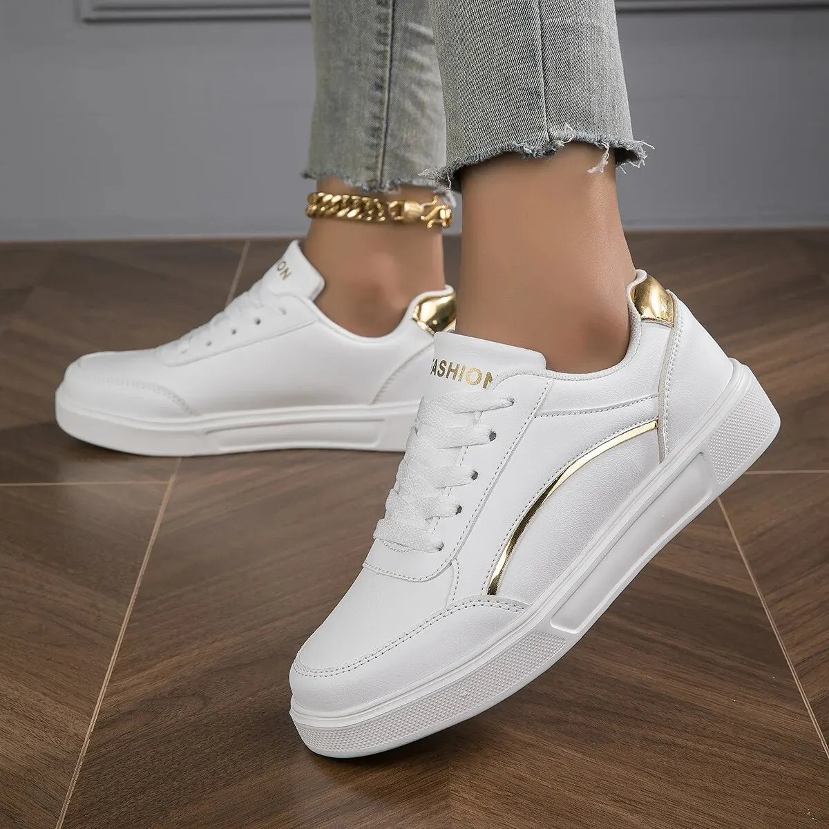 Baasploa Women’s Leather Platform Sneakers