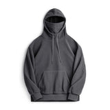 Maden Men's Polar Fleece Hoodie with Built-In Face Mask