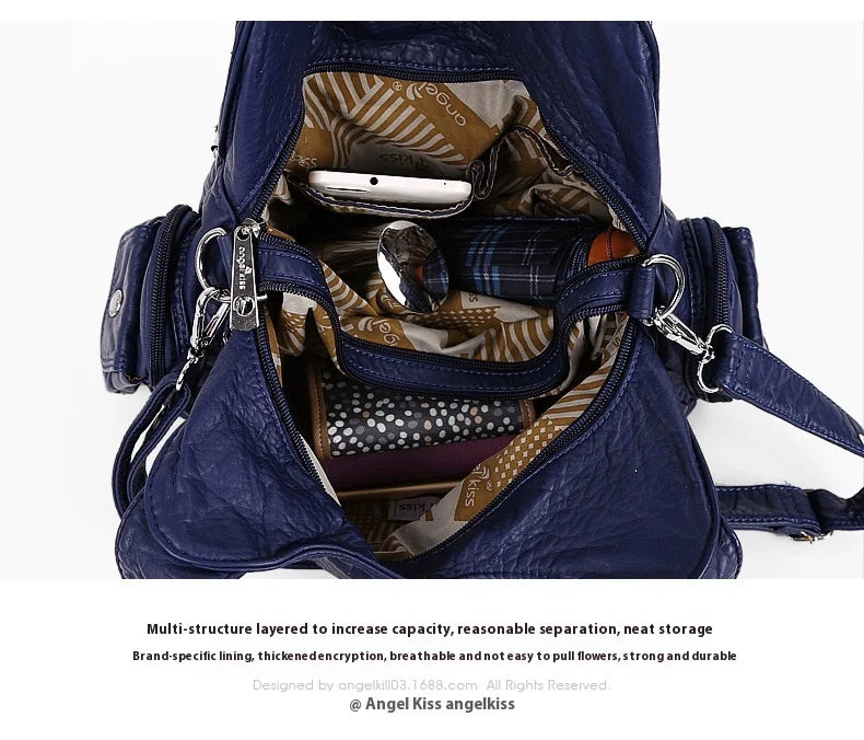 Women Fashion Handbags Women Shoulder Bags PU Leather Handbag Female Satchel Big-capacity Shoulder Purse Bag Bolsa Feminina