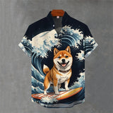 Men’s Japanese Animal Graphic Hawaiian Shirt