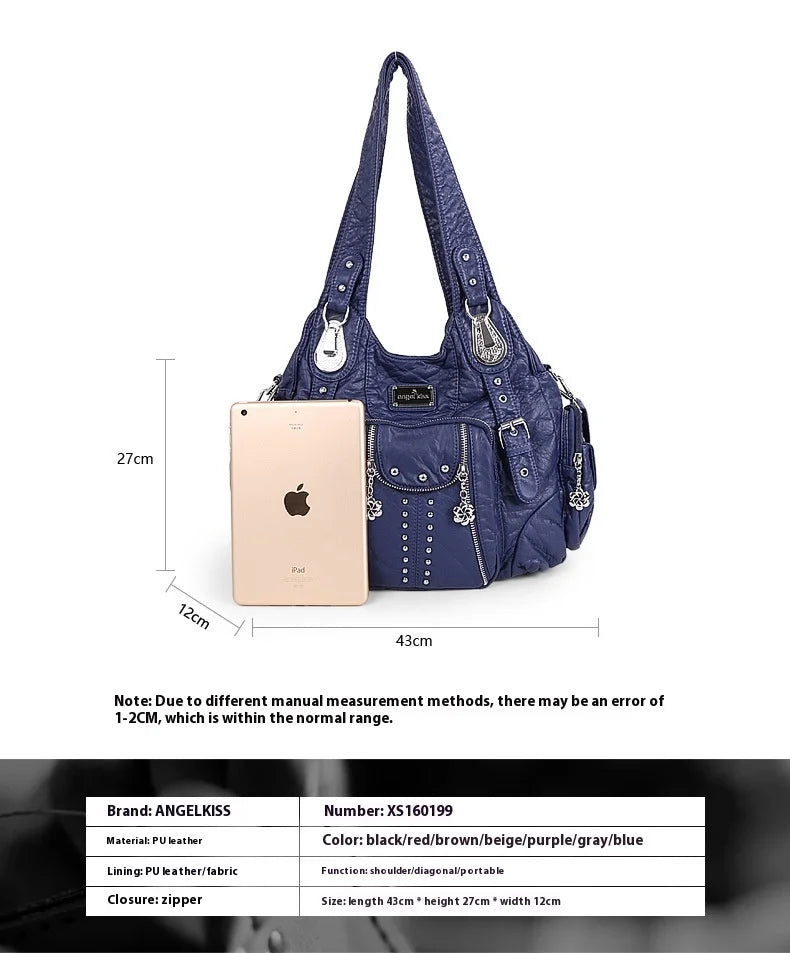 Women Fashion Handbags Women Shoulder Bags PU Leather Handbag Female Satchel Big-capacity Shoulder Purse Bag Bolsa Feminina