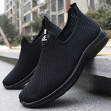 Men's Fashionable Solid Woven Knitted Running Shoes - Lightweight, Breathable and Non-Slip - Perfect Sports Shoes for Outdoor Adventure, Ideal for Men's Solid Lace-Up Casual Shoes for Sports Enthusiasts, Lightweight Ou