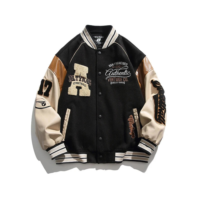 Men’s Embroidered Varsity Baseball Jacket