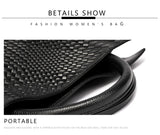 Fashionable and luxurious woven pattern casual versatile black woven pattern daily commuting cowhide women's handbag