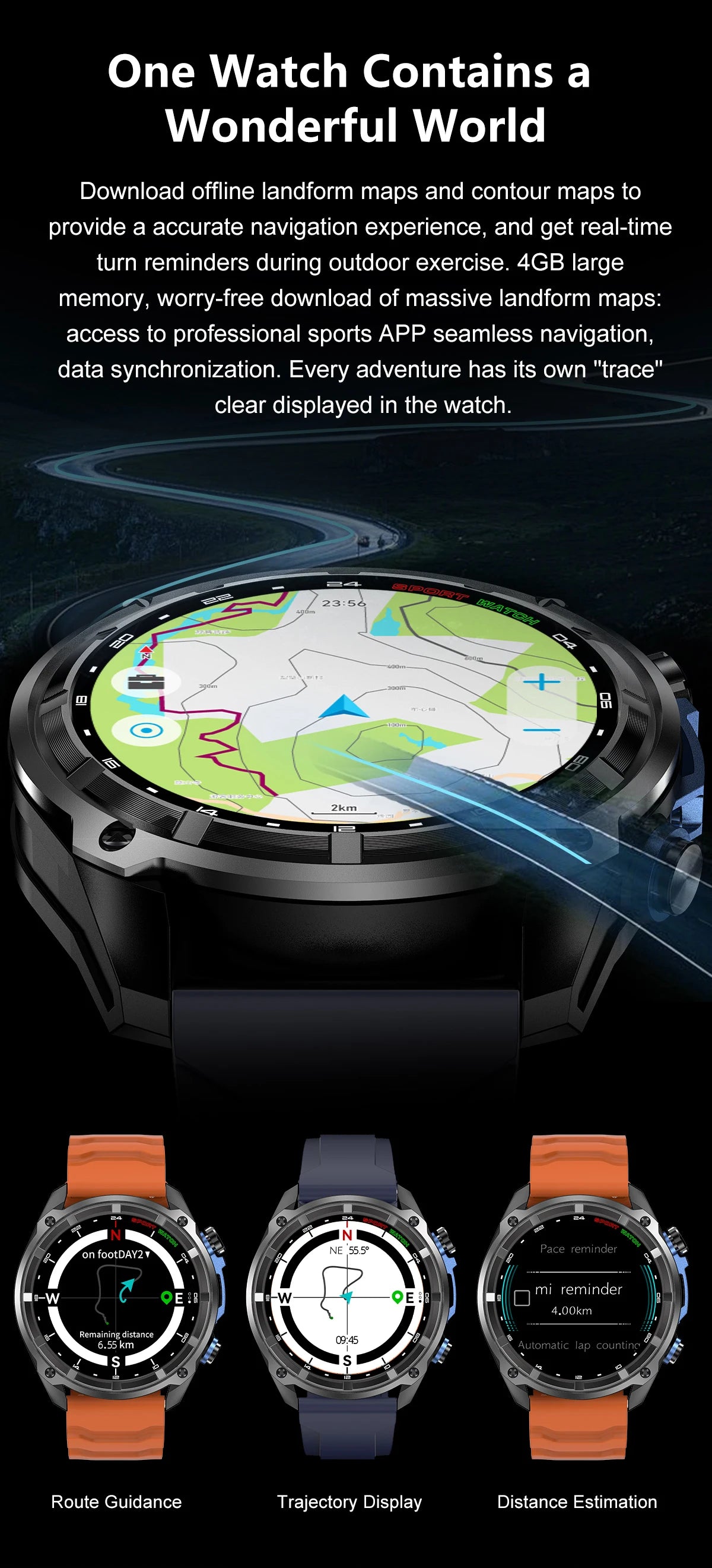 GPS Adventure Smartwatch – Sapphire Edition