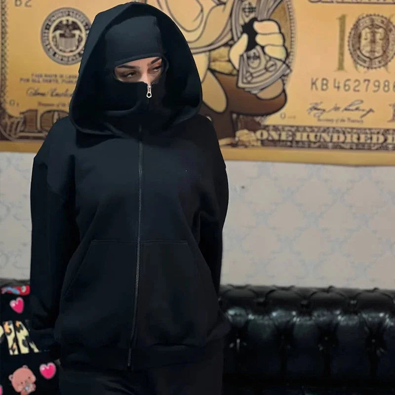 Minimalist Hooded Zip Sweatshirt