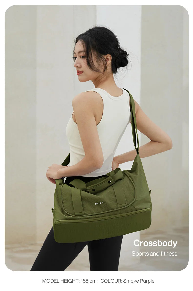 Mixi Travel Bags Women Large Size Capacity Sports Fitness Storage Bag Foldable Duffle Suit Bag For Shoulder Bag Handbag M3020
