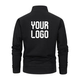 2026 Autumn and Winter Men's Casual Stand Collar Metal Half-Zip Sweater, Supporting Custom Logo