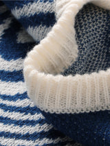 Men’s Contrast Maze Jacquard Crewneck Sweater