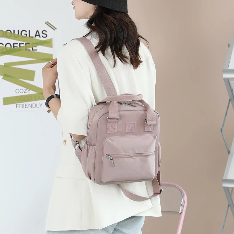 Fashion Women Small Travel Backpack Pretty Style Girls Shopping Backpack High Quality Durable Soft Fabric Daypack Backpack SAC