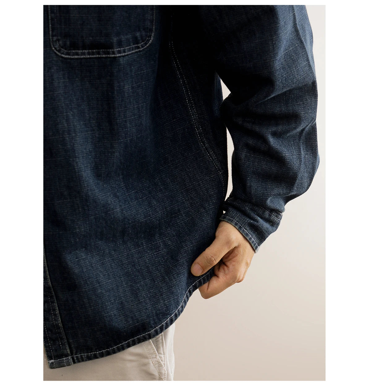 Men's Japanese Vintage Heavyweight Denim Shirt