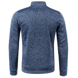 Men's Sweatshirts Half Zipper Pullover Male Long Sleeve Flleece Sweater Standcollar Snowflakes Hoodies Men Clothes