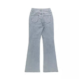 Women's Y2K Wide-Leg Bootcut Jeans – High Waist