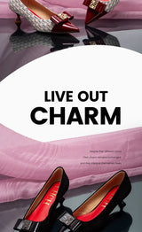 CHCH Women's Velvet Block Heel Pumps | Office & Evening
