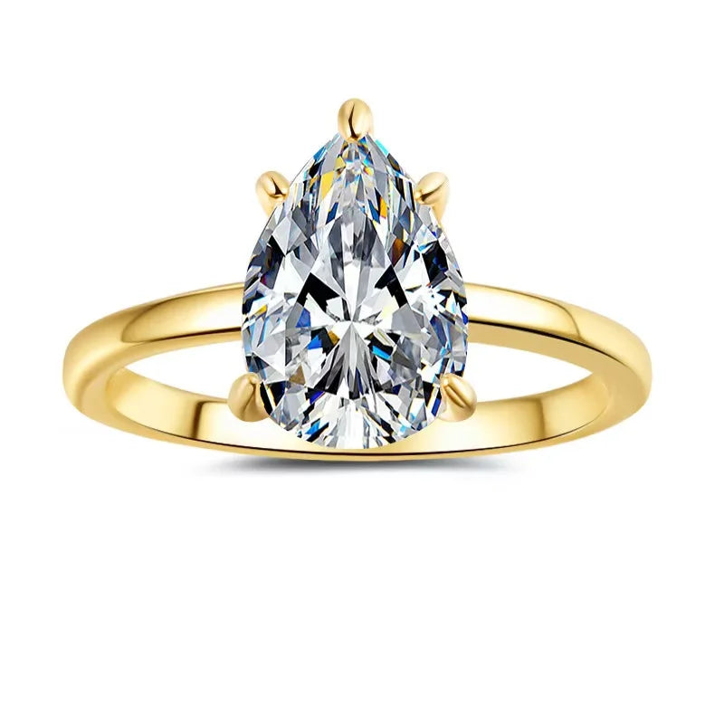 925 Sterling Silver Oval Cut Zircon Ring – Luxury Engagement & Wedding Jewelry