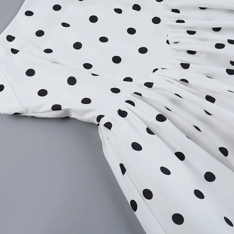Polka Dot Halter Mini Dress