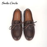 Women's Genuine Leather Moccasin Boat Shoes | Elegant Flats