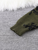 Men's Abstract Eye Jacquard Knit Sweater