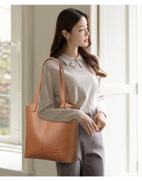 Genuine Brand High End Soft Pu Leather Shoulder Bag For Women Casual Tote Bag Female Purse Simple Design Handbag Commuting Sac