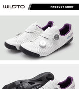 WILDTO Carbon Fiber Sole Cycling Shoes Hardness10 Wear Resistant Road Riding Sneakers Mens Thermoplastic Adjustable Bicyle Shoes