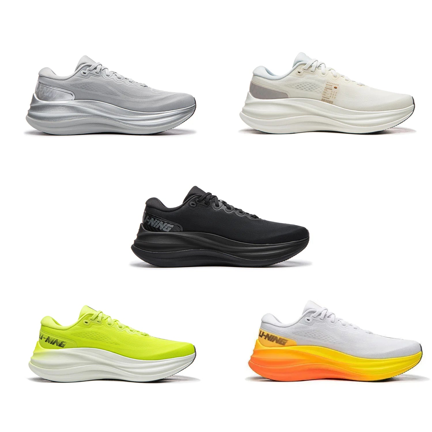 Li-Ning Men's YUEYING 6 PRO Optimized Cushion Running Shoes with Wide Toe Box SUPER BOOM Reflective LiNing Light Sneaker ARHW015