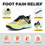 FitVille Men's Wide Pickleball Shoes Tennis Shoes Full Court Tennis Sneakers with Arch Support Lightweight Non-slip Sports Shoe