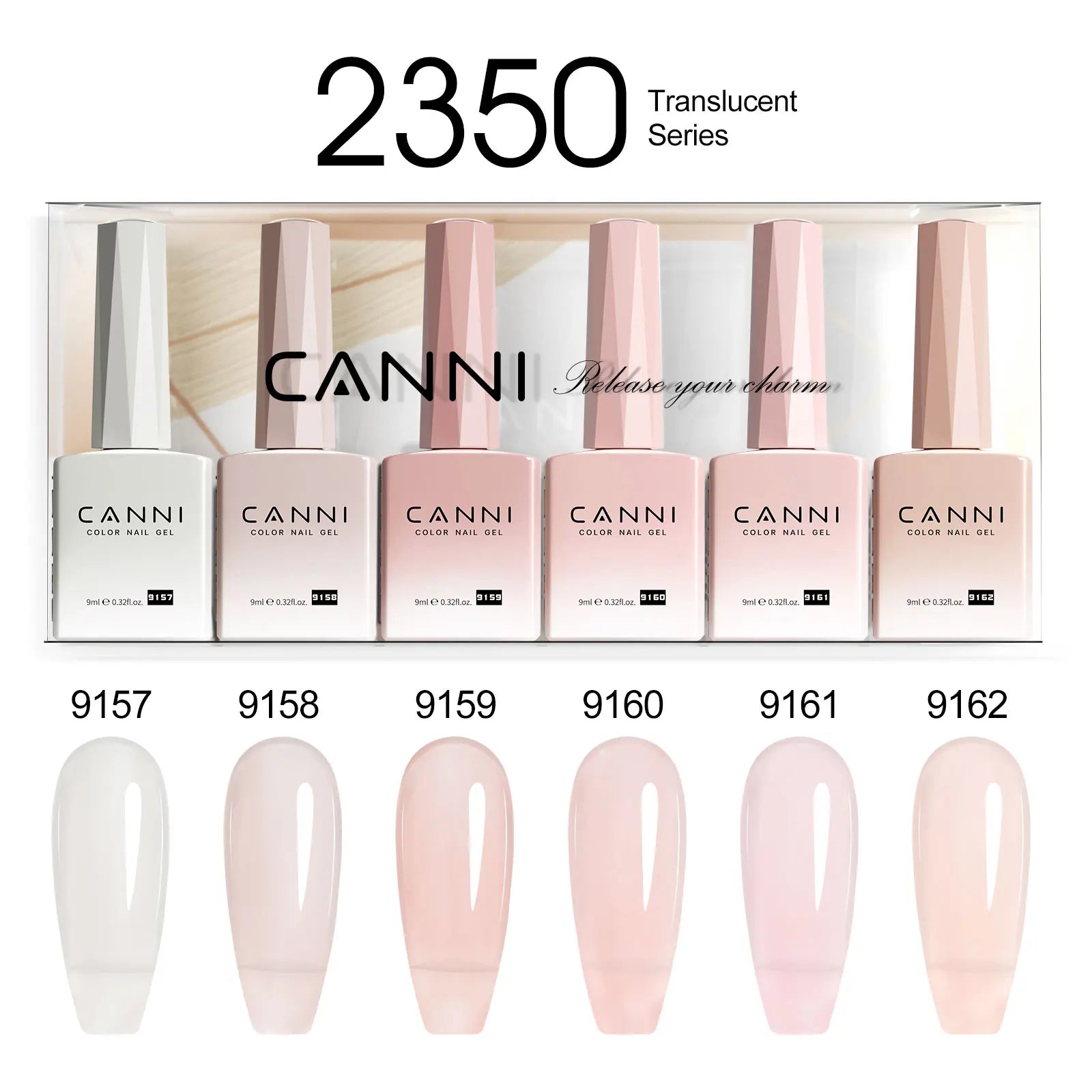 CANNI Nail Gel Polish Set HEMA TPO FREE Jelly Nude Color Rubber Base UV Construction Gel Semi Permanent Soak off UV LED Gel Nail
