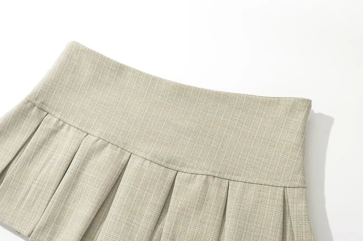 Women's Retro Pleated Mini Skirt