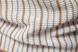 Men's Striped Mesh Polo – Contrast Panel, Breathable