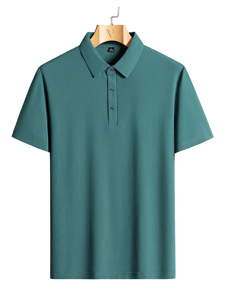 Men's Breathable Mesh Polo Shirt – Ice Silk Summer Top