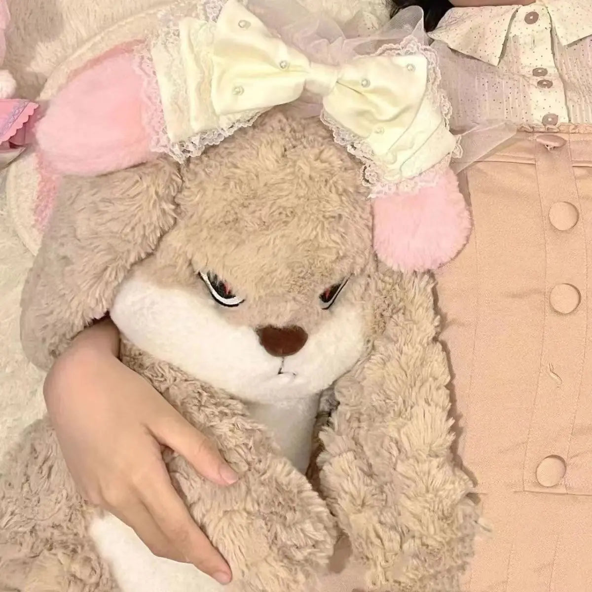 Fluffy Rabbit Plush Toy – Kawaii Stuffed Animal Doll
