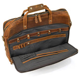 Men Briefcase Genuine Leather Laptop Bag 14 15.6" PC Doctor Lawyer Computer Bag Cowhide Male Briefcase Leather Men Business Bag