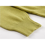 Hirsionsan Winter Thick Women Knitted Suits Soft 2 Pieces soft Female Sets Polo Neck Sweater & Wide Leg Pants Knitted Outfit