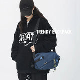 Unisex Nylon Panelled Crossbody Chest Pack
