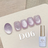 MIANEL 1-16PCS Light Smoke Magnet Cat Eye Gel Nail Polish 2025 New Glass Bead Nude Pink Nail Glue Pink Nails Blue Nails Nail Art