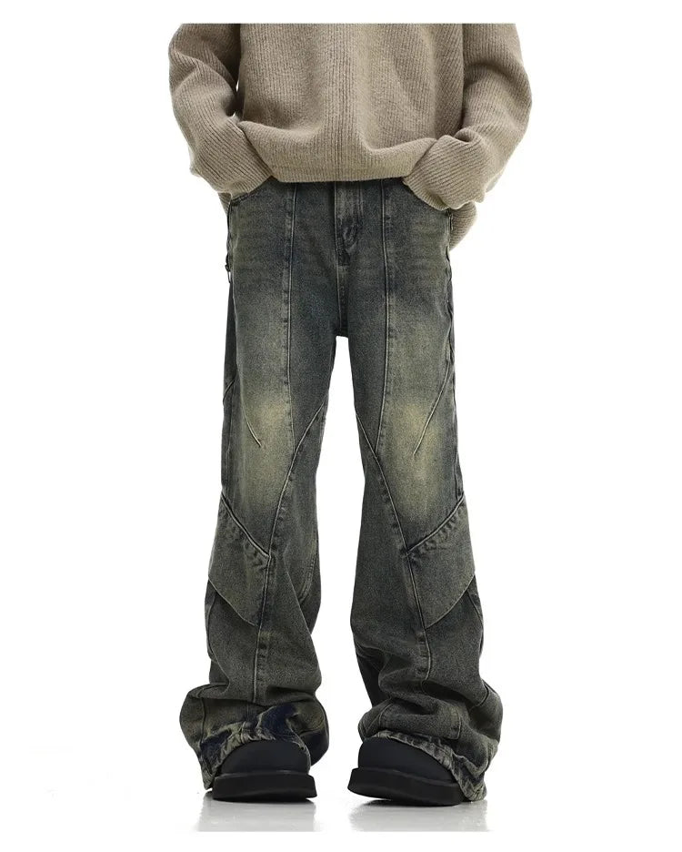 Men’s Relaxed Wide-Leg Denim Jeans