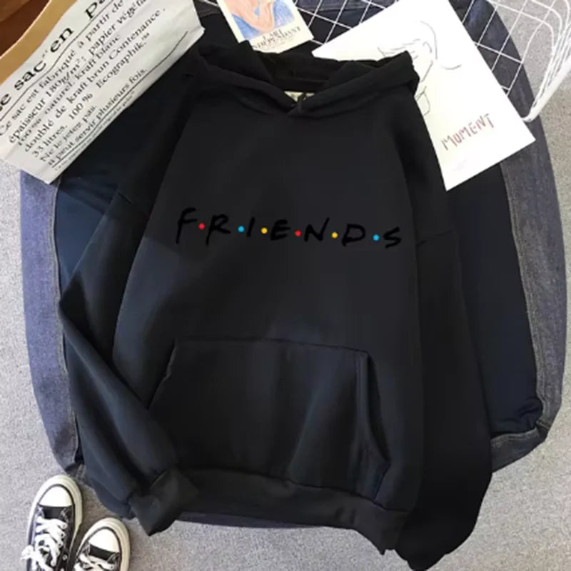 Women's "Friends" Print Pullover Hoodie