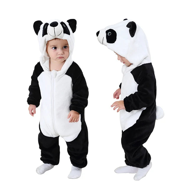 Plush Hooded Baby Winter Romper