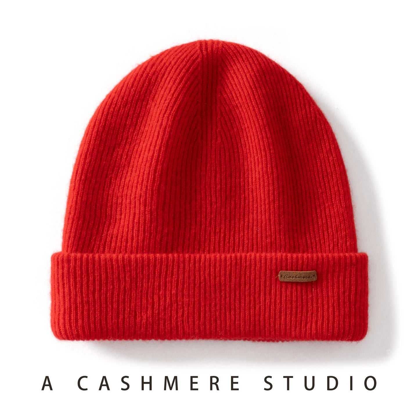 100% Cashmere Beanie Hat – Unisex Knit Winter Cap