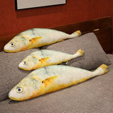 New Simulation Large Yellow Croaker Plush Toys Lifelike Fish Dolls Stuffed Soft Throw Pillow Sleeping Cushion Decor Gift