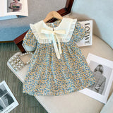 Summer Floral Bow Baby Dress