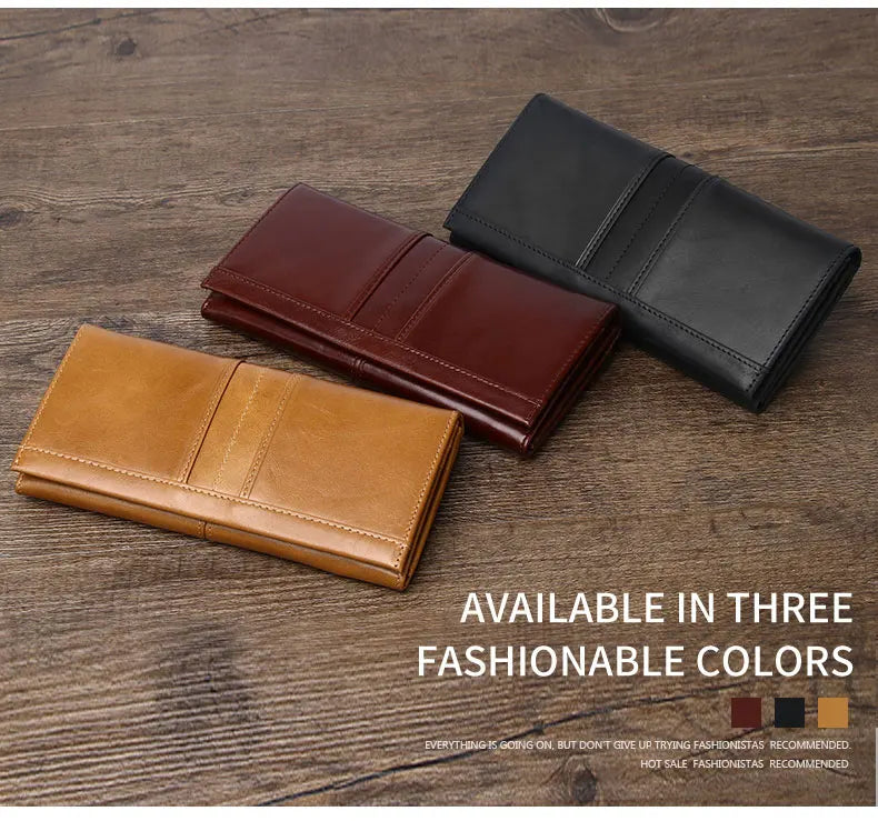 SCHLATUM Women Leather  Wallet Long Multifunction Business Card Holder Purse Brand Fashion Female Purse