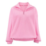 Women Autumn Winter Fleece Hoodies Elegant Stand Collar Zipper Loose Sweatshirt Elegant Solid Pullover Casual Top Streetwear