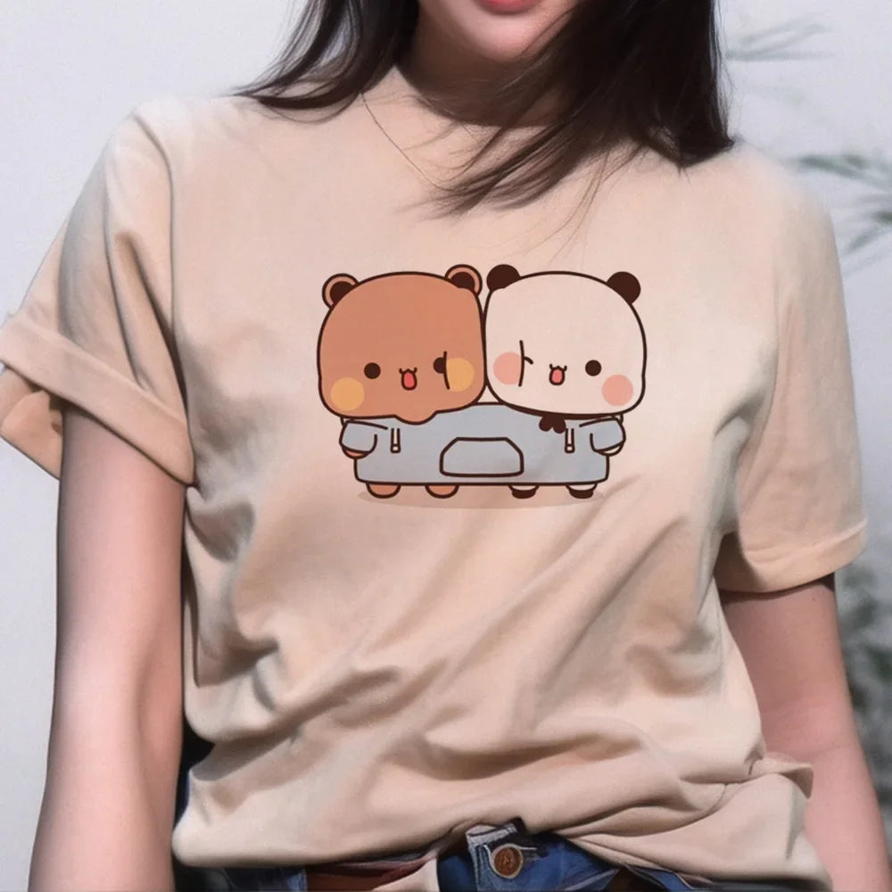 Bubu and Dudu Women’s Fashion Cartoon Tee - Casual Streetwear Designer Crop Top