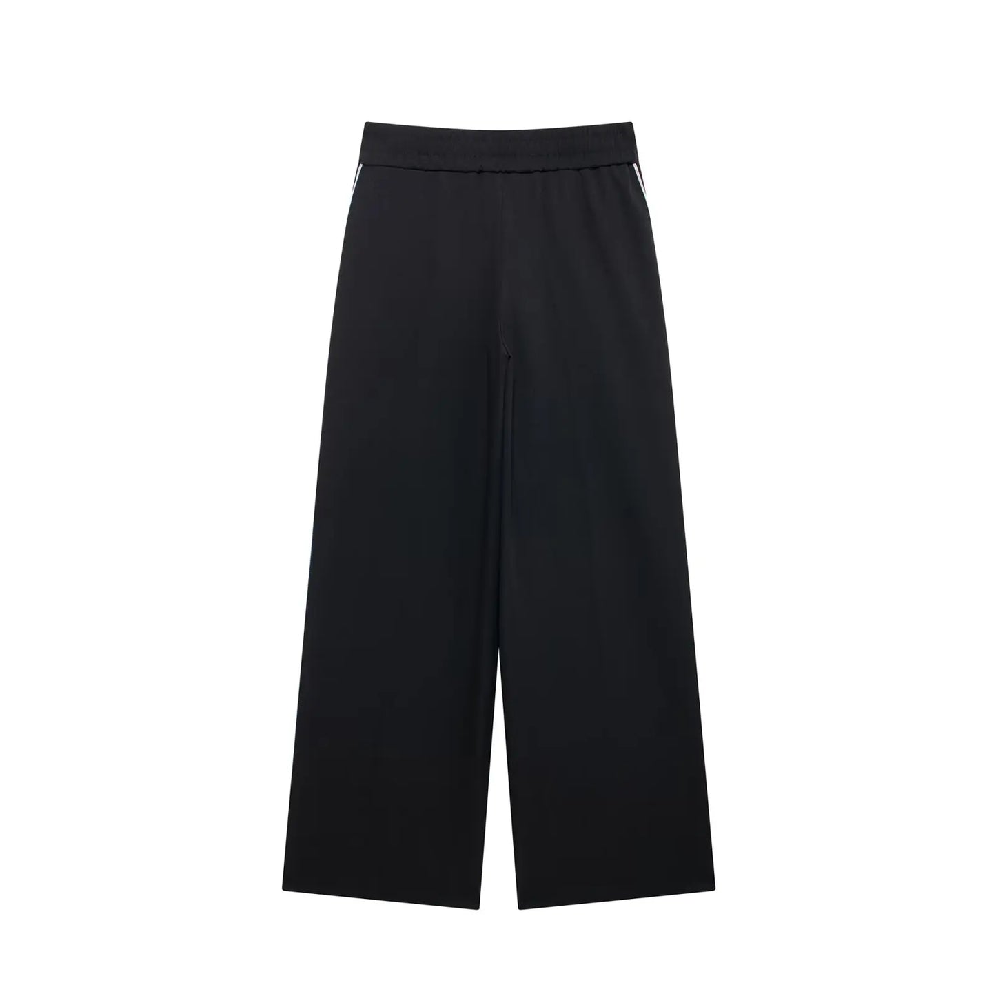 2024 New Women Casual Black Trousers Suits Sports Short Jacket + Female Vinatge Black White Patchwork Baggy Pants Street