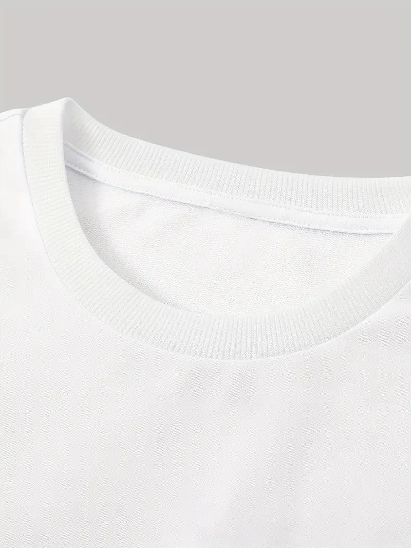 Men's "Never Give Up" 100% Pure Cotton Graphic Tee - Loose Fit