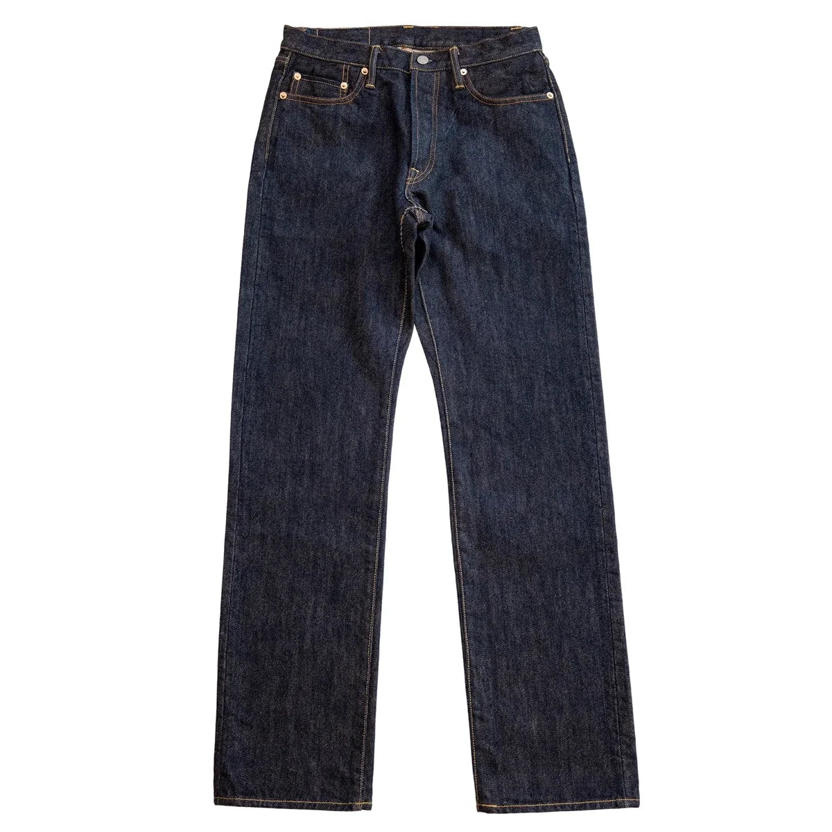 Red Tornado NOIR 21oz Selvedge Denim Straight Cut Jeans Indigo Rugged Style Men Pants