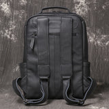 Men's Backpack Natural Head Layer Cowhide Vintage Crossbody Women's Outdoor Travel Backpack 15 inch Laptop Bag Leathfocus