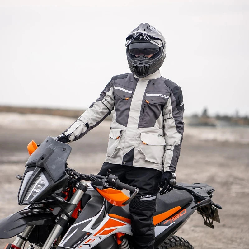 LYSCHY Motorcycle Jacket Pants Suit Cold-proof Waterproof Winter Men Motorbike Riding Moto Jacket Protective Gear Armor Clothing